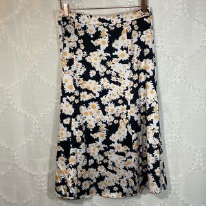 NWT sugar lips sunflower floral print midi skirt size M